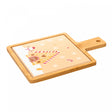 Conjunto 2 Peças Tábua com Bandeja Encanto de Natal 24cm x 17cm x 1cm Bambu - Lyor