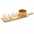 Conjunto 4 Peças para Servir Encanto de Natal 37cm x 10cm x 6cm Bambu - Lyor