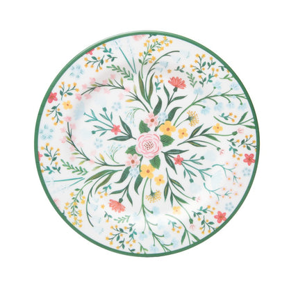 Prato para Sobremesa Vale Florido 22,5cm Colorido Melamina - Lyor