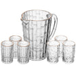 Conjunto 7 Peças Jarra Lanai com 6 Copos com Fio de Ouro 1L/280ml Cristal Ecológico - Lyor