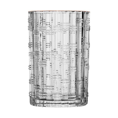 Conjunto 7 Peças Jarra Lanai com 6 Copos com Fio de Ouro 1L/280ml Cristal Ecológico - Lyor