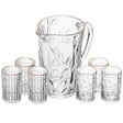 Conjunto 7 Peças Jarra Kona com 6 Copos com Fio de Ouro 1L/280ml Cristal Ecológico  - Lyor
