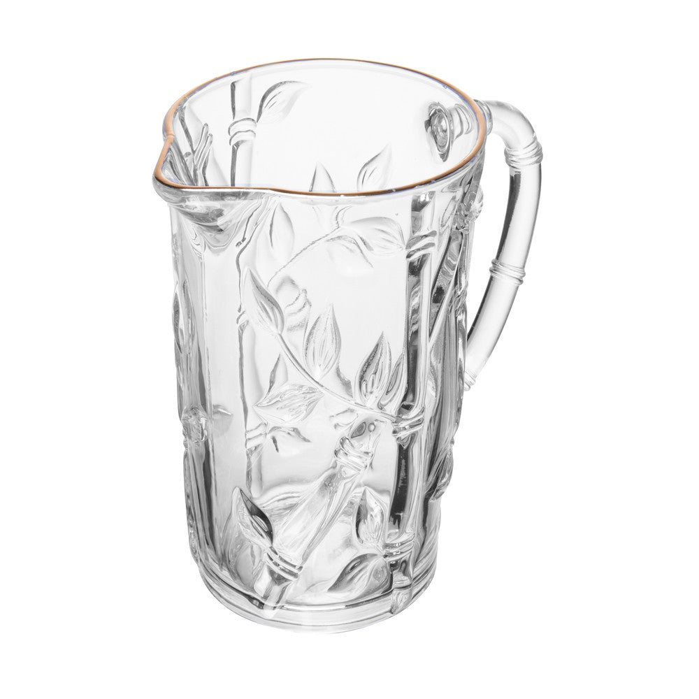 Conjunto 7 Peças Jarra Kona com 6 Copos com Fio de Ouro 1L/280ml Cristal Ecológico  - Lyor