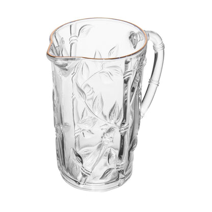 Conjunto 7 Peças Jarra Kona com 6 Copos com Fio de Ouro 1L/280ml Cristal Ecológico  - Lyor
