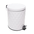 Lixeira Redonda com Pedal Diamond 3L Off White Metal - Lyor