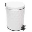 Lixeira Redonda com Pedal Diamond 5L Off White Metal - Lyor