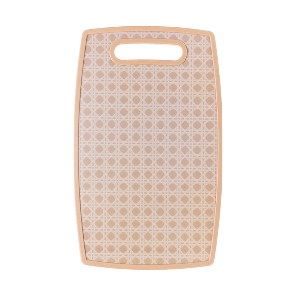 Tábua para Corte com Fundo Treliça 30cm x 20cm Creme Plástico Lyor