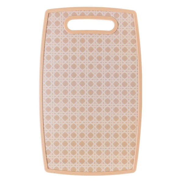 Tábua para Corte com Fundo Treliça 37cm x 23cm Creme Plástico - Lyor