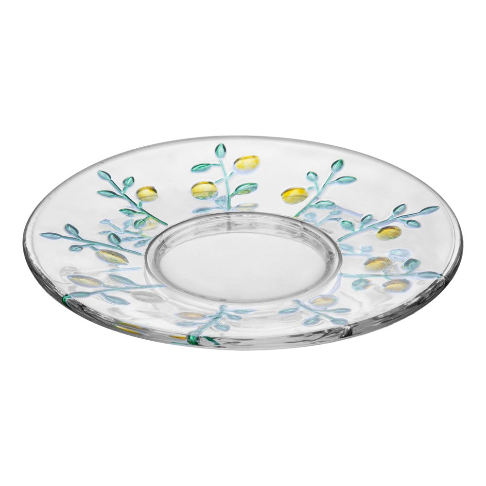 Prato para Sobremesa Siciliano Hand Painting 19cm Cristal - Lyor