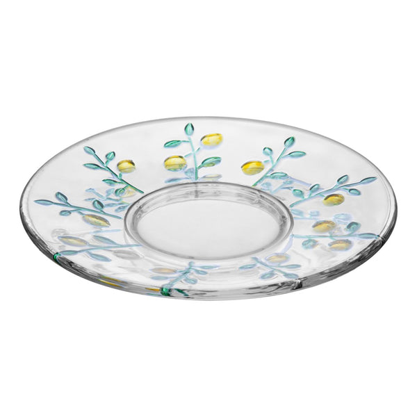 Prato para Sobremesa Siciliano Hand Painting 19cm Cristal - Lyor
