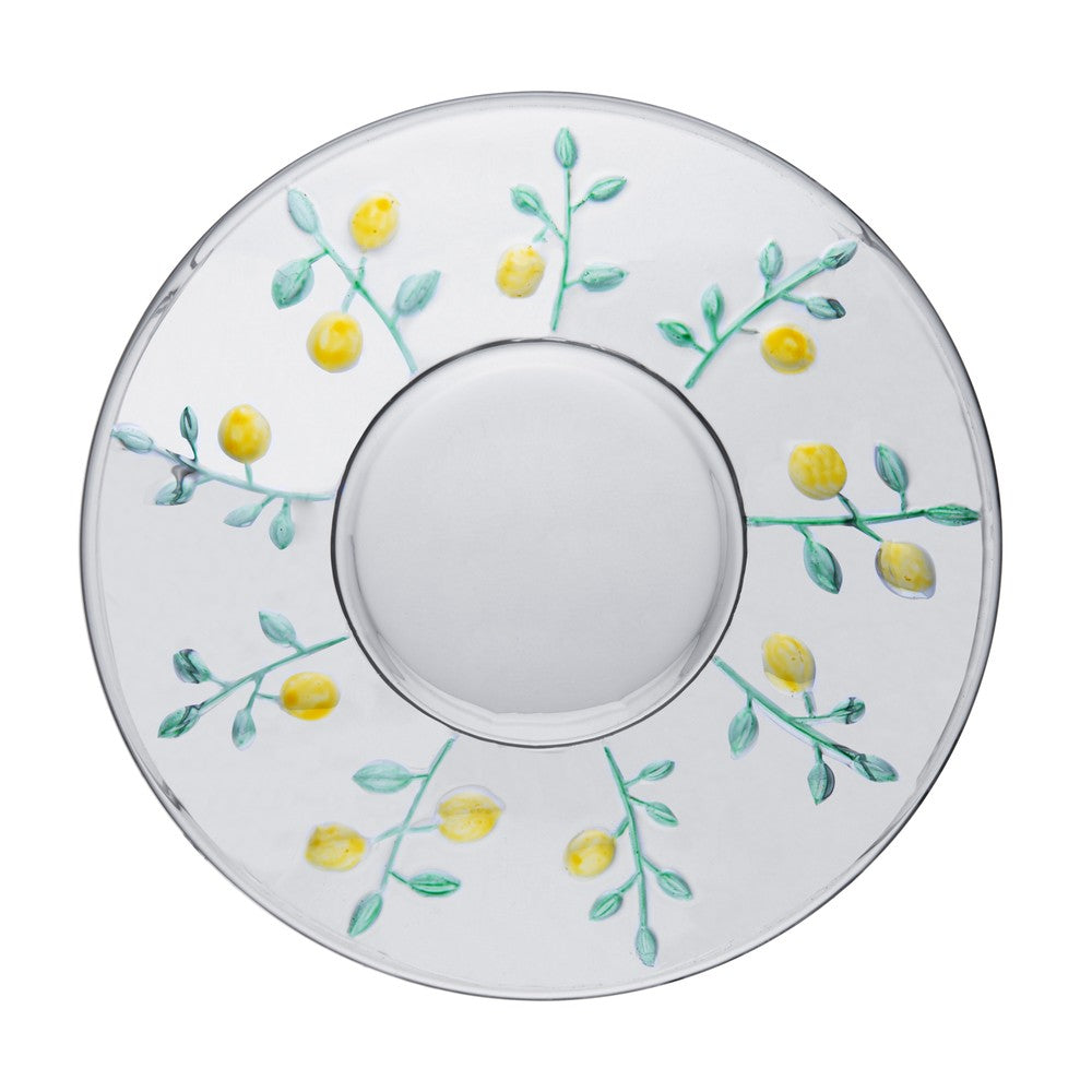 Prato para Sobremesa Siciliano Hand Painting 19cm Cristal - Lyor
