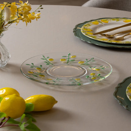 Prato para Sobremesa Siciliano Hand Painting 19cm Cristal - Lyor