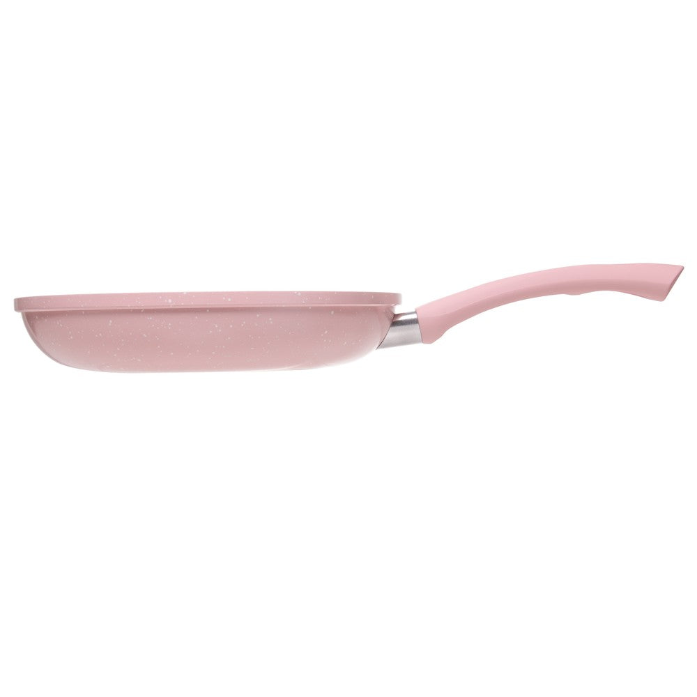 Frigideira de Indução em Alumínio Antiaderente Candy Granito Chef Rosa 24cm 223288 - Lyor
