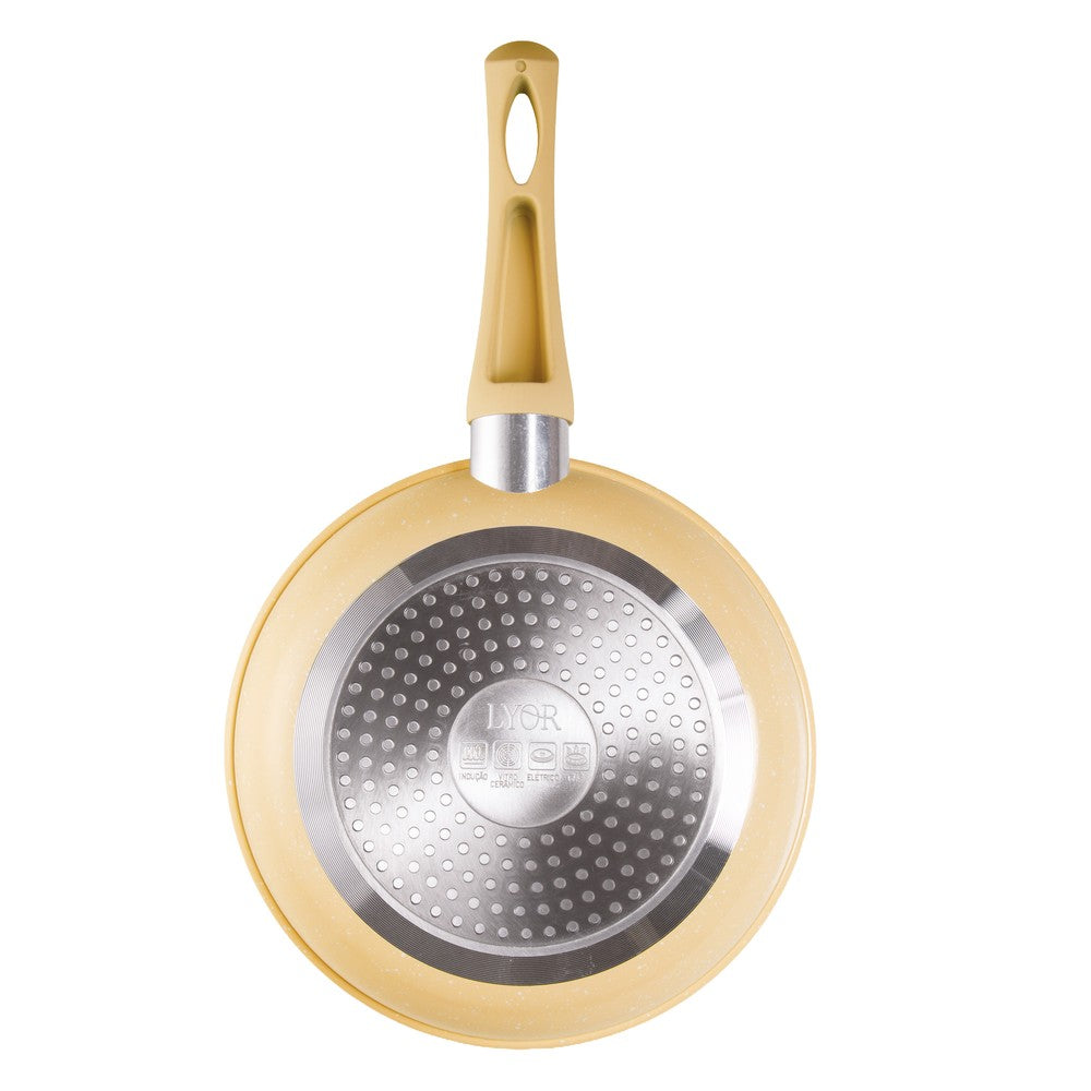 Frigideira de Indução em Alumínio Antiaderente Candy Granito Chef Amarela 20cm 223292 - Lyor