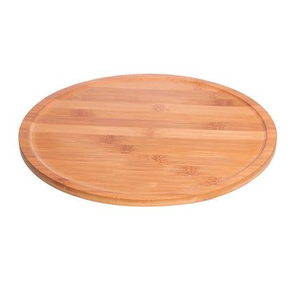 Bandeja Redonda Giratória Carbon 30cm x 30cm x 2,5cm Bambu - Lyor