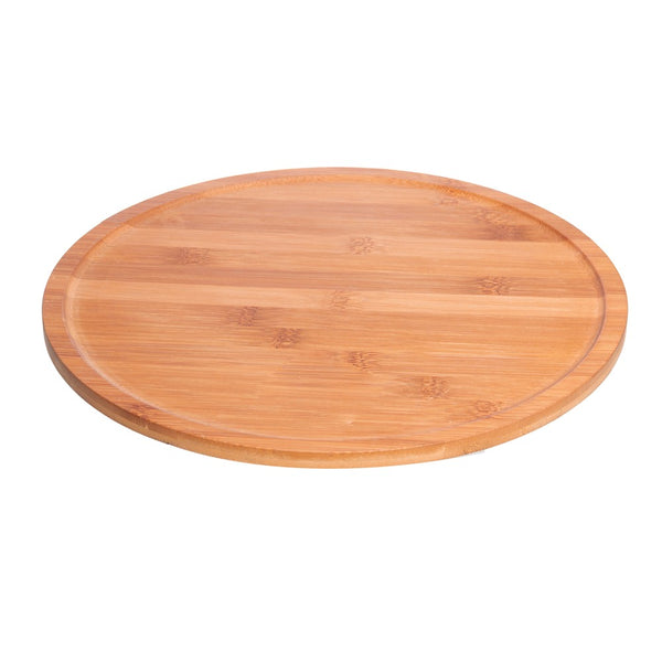 Bandeja Redonda Giratória Carbon 30cm x 30cm x 2,5cm Bambu - Lyor