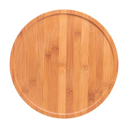 Bandeja Redonda Giratória Carbon 30cm x 30cm x 2,5cm Bambu - Lyor