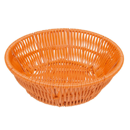 Cesta Redonda Ø20cm x 7cm Marrom Polyrattan - Rojemac Profissional
