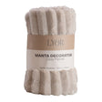 Manta Decorativa Cozy Flannel 127cm x 152cm Cinza Poliéster - Lyor