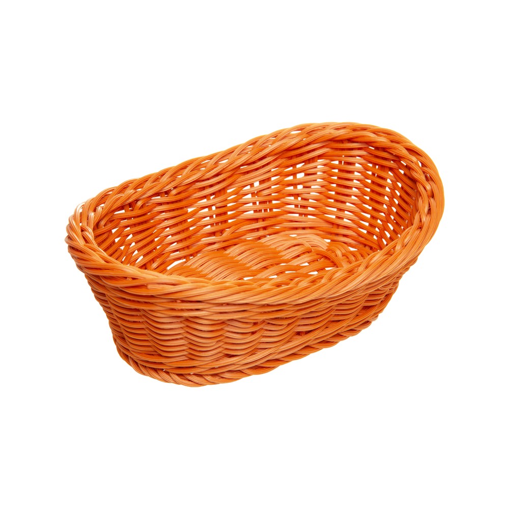 Cesta Oval 23cm x 16,5cm x 7cm Marrom Polyrattan - Rojemac Profissional