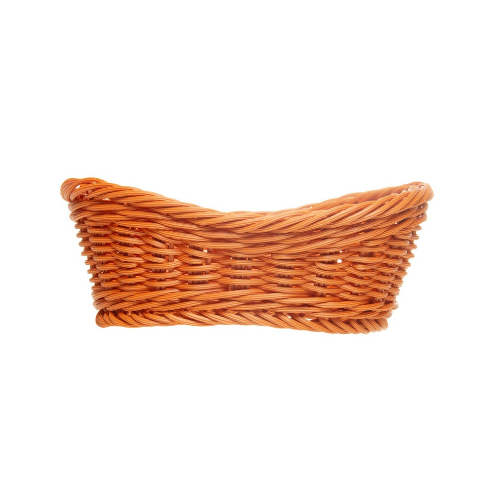 Cesta Oval 23cm x 16,5cm x 7cm Marrom Polyrattan - Rojemac Profissional