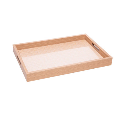 Bandeja Retangular Trançado Colonial 31,5cm x 21,5cm x 4cm MDF - Lyor