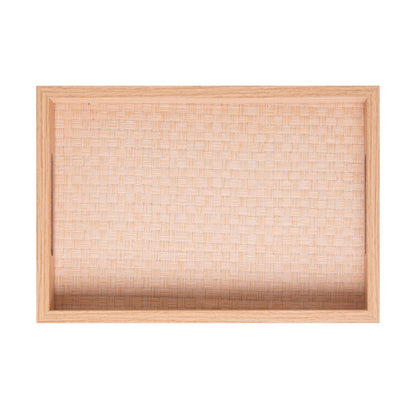 Bandeja Retangular Trançado Colonial 31,5cm x 21,5cm x 4cm MDF - Lyor