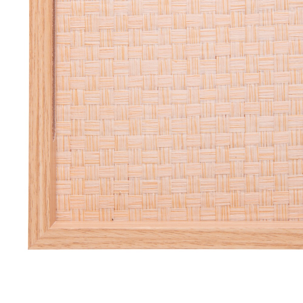 Bandeja Retangular Trançado Colonial 36,5cm x 26,5cm x 4cm Natural MDF - Lyor