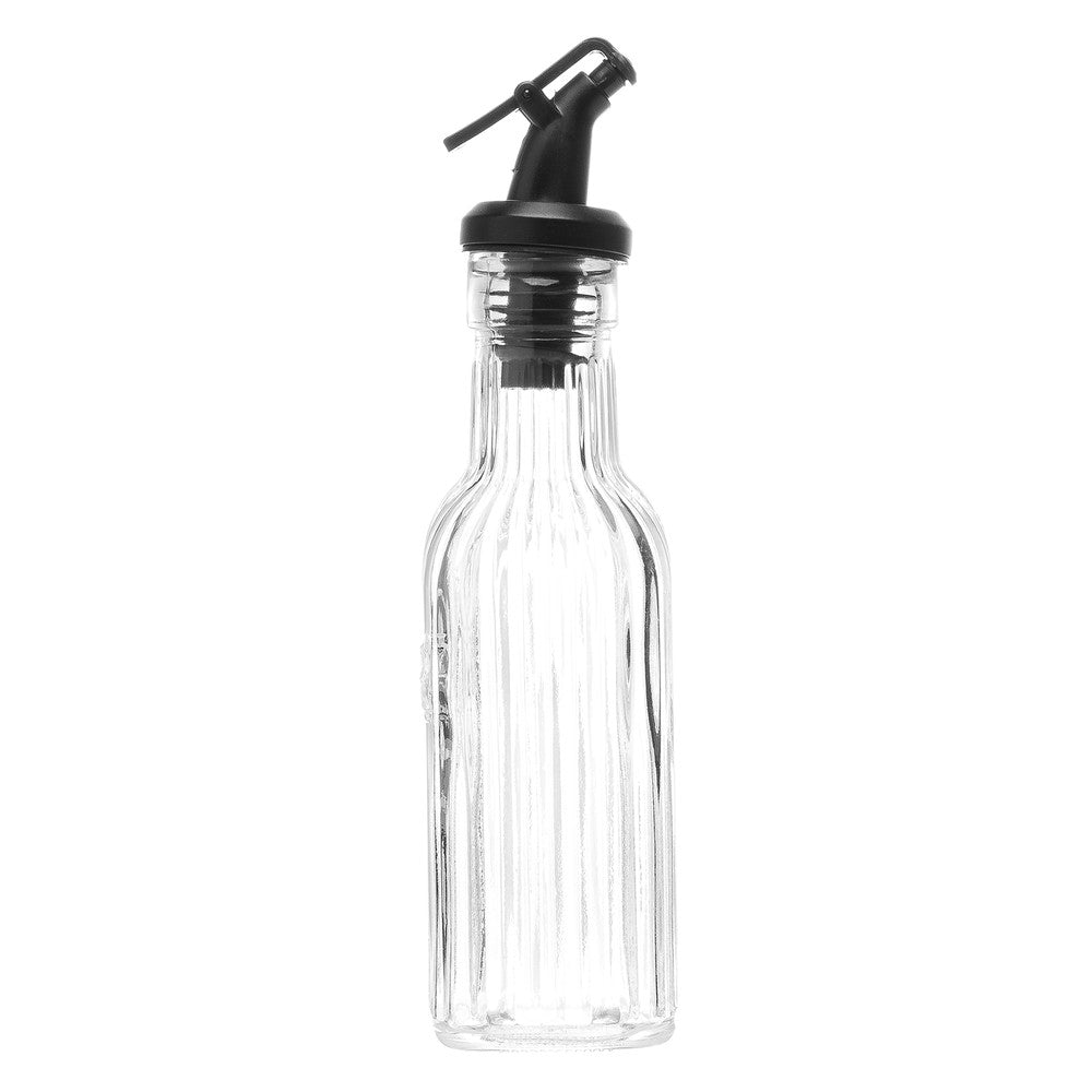 Conjunto Galheteiro com Suporte de Metal Preto Classic Glass 200ml Vidro - Lyor