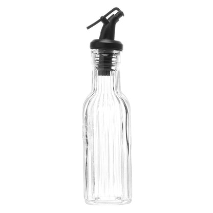 Conjunto Galheteiro com Suporte de Metal Preto Classic Glass 200ml Vidro - Lyor