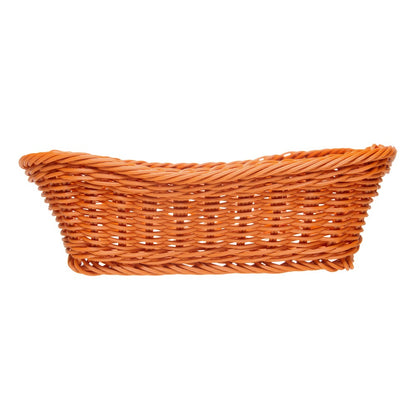 Cesta Retangular 26cm x 20cm x 8cm Marrom Polyrattan - Rojemac Profissional