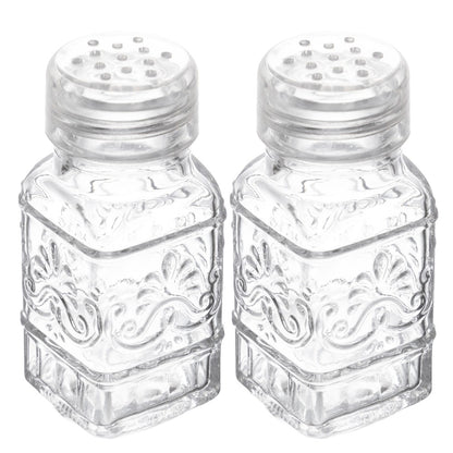 Jogo 2 Porta-condimentos com Tampa Plástica Arabela 80ml Vidro - Lyor