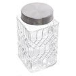 Pote com Tampa de Metal Hexa 1L Vidro - Lyor
