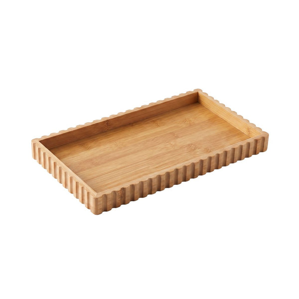 Bandeja Retangular Aruna 35 cm x 17 cm Natural Bambu - Lyor