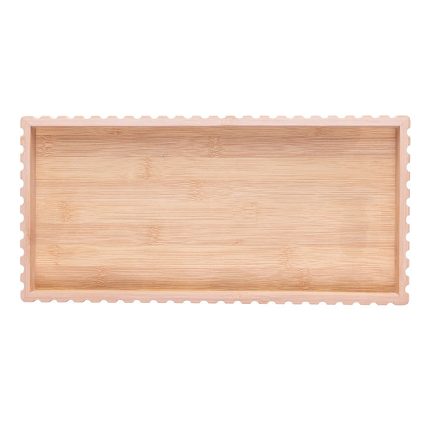 Bandeja Retangular Aruna 35 cm x 17 cm Natural Bambu - Lyor