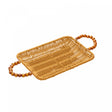 Bandeja Retangular com Alça Olaria 23cm x 17cm x 3cm Natural Plástico - Wolff
