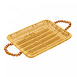 Bandeja Retangular com Alça Olaria 26cm x 20cm x 3cm Natural Plástico - Wolff