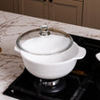 Caçarola com Tampa de Vidro 1,5L Branco Opalino - Wolff