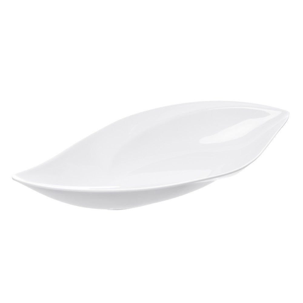 Travessa Folha 35,5cm x 17.5cm x 4cm Branco Melamina - Rojemac Profissional