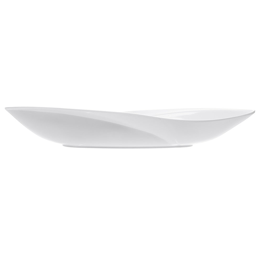Travessa Folha 35,5cm x 17.5cm x 4cm Branco Melamina - Rojemac Profissional
