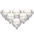 Jogo 6 Xícaras Prima com Fio de Ouro 135ml Cristal - Lyor