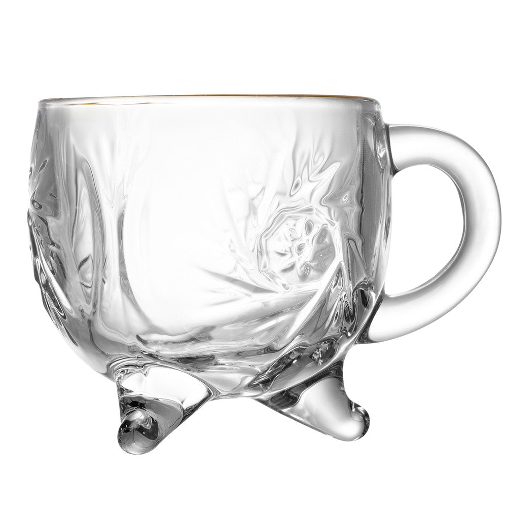 Jogo 6 Xícaras Prima com Fio de Ouro 135ml Cristal - Lyor