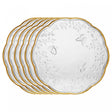 Conjunto 6 Pratos para Sobremesa New Butterfly com Fio Ouro 20cm Cristal Ecológico Lyor