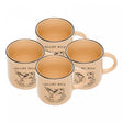 Conjunto 4 Canecas Creamy Milk 180Ml Bege Cerâmica - Lyor