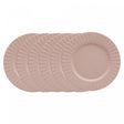Conjunto 6 Pratos Para Sobremesa Gerbera 20Cm Bege Melamina - Lyor