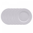 Conjunto 6 Pratos Para Sobremesa Gerbera 20Cm Branco Melamina - Lyor