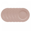 Conjunto 6 Pratos Raso Gerbera 27Cm Bege Melamina - Lyor