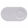 Conjunto 6 Pratos Raso Gerbera 27Cm Branco Melamina - Lyor