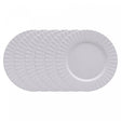 Conjunto 6 Pratos Raso Gerbera 27Cm Branco Melamina - Lyor