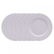 Conjunto 6 Pratos Raso Gerbera 27Cm Branco Melamina - Lyor